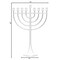 Vintiquewise Modern Solid Metal Judaica Hanukkah Menorah 9 Branched Candelabra, Aluminum Finish Medium QI004119.AL.M - alternate 4